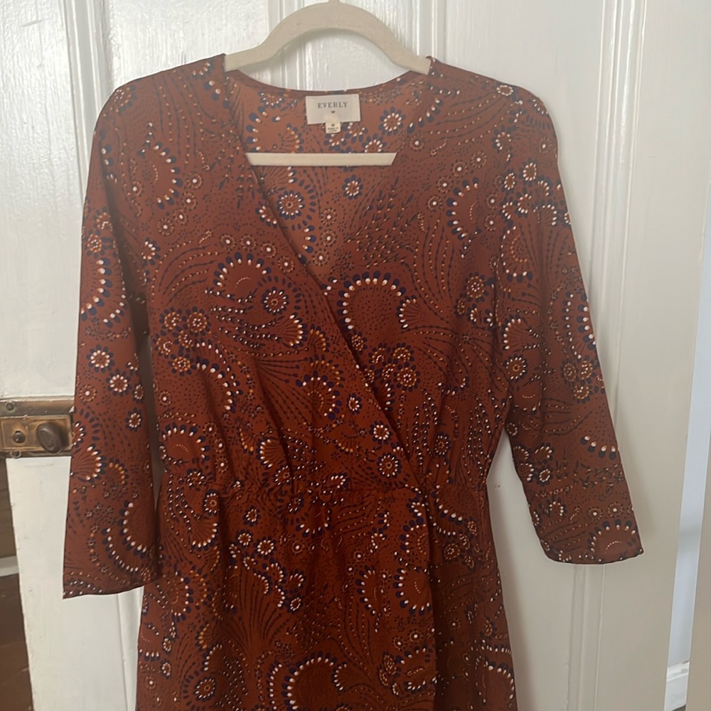 Everly Long Sleeve Printed Dress